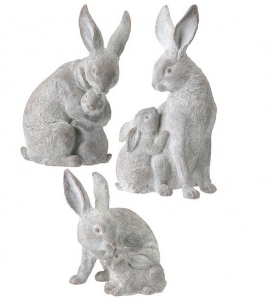 Resin Mother & Child Bunny