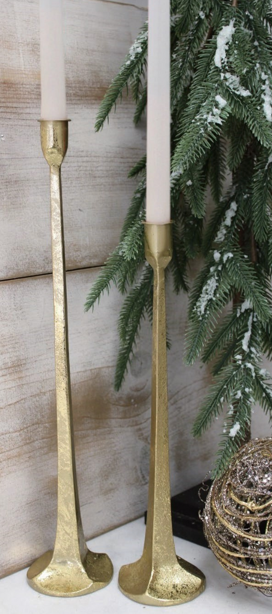 Gold Leaf Iron Taper Holders