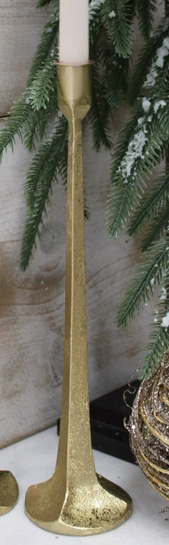 Gold Leaf Iron Taper Holders