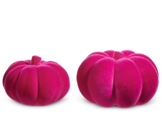 Pink Flocked Pumpkins