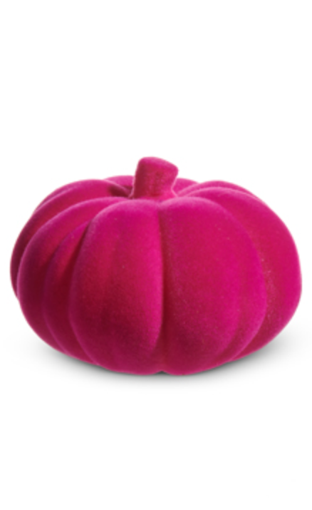 Pink Flocked Pumpkins