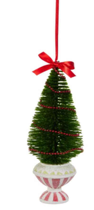 9.5 Merry Topiary Resin Ornaments