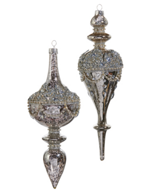 Jeweled Mercury Finial Ornament