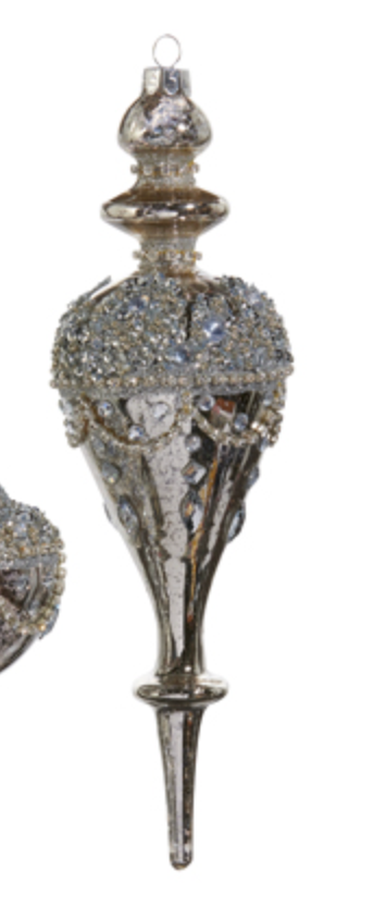 Jeweled Mercury Finial Ornament