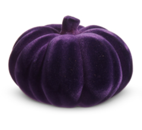 Purple Flocked Pumpkin