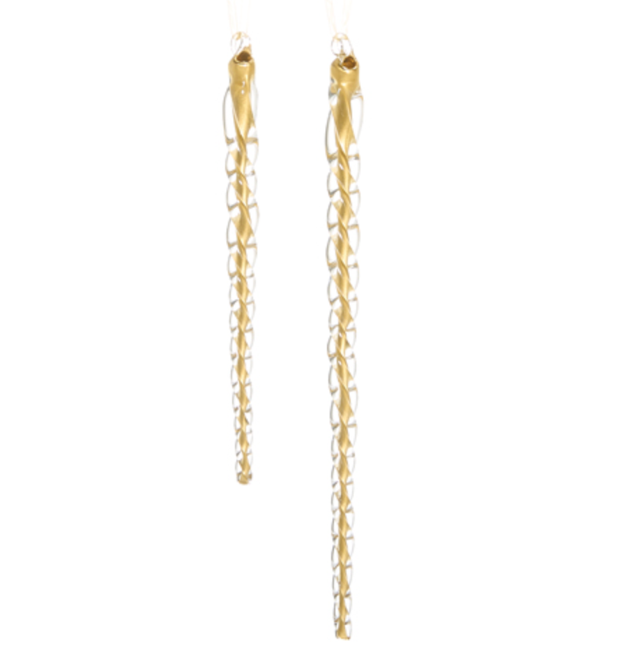 Gold Icicle Ornaments