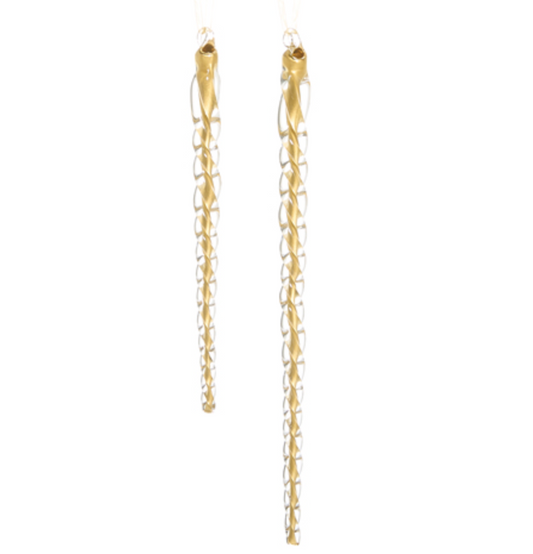 Gold Icicle Ornaments