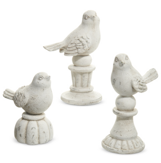 7" Birds on Pedestals