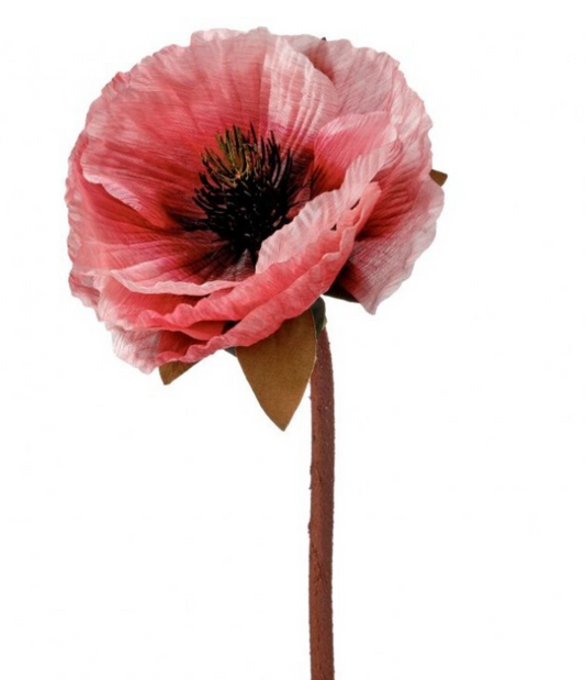 COUTURE POPPY STEM 21" - Rose
