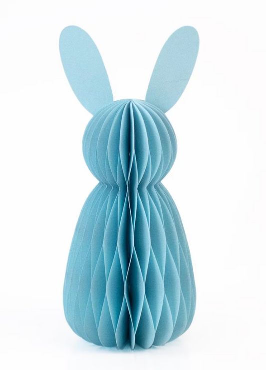 8" Blue Accordion Paper Bunny