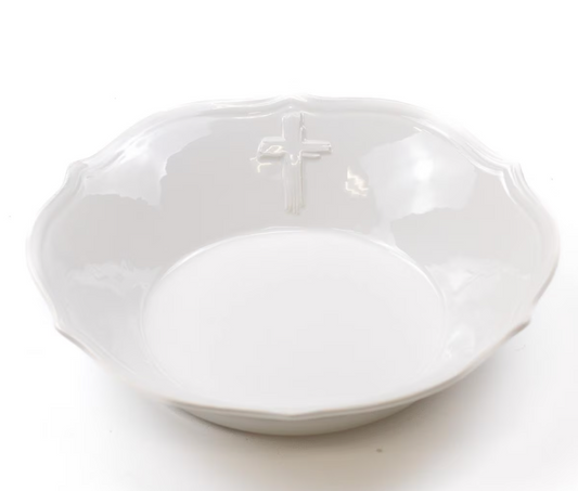 Cross Embossed Serving Bowl