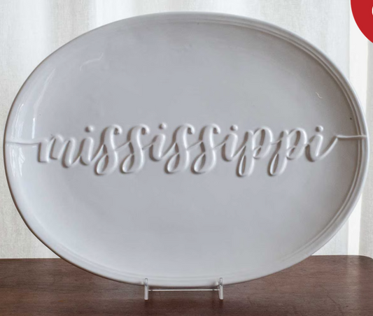 Mississippi Embossed Platter