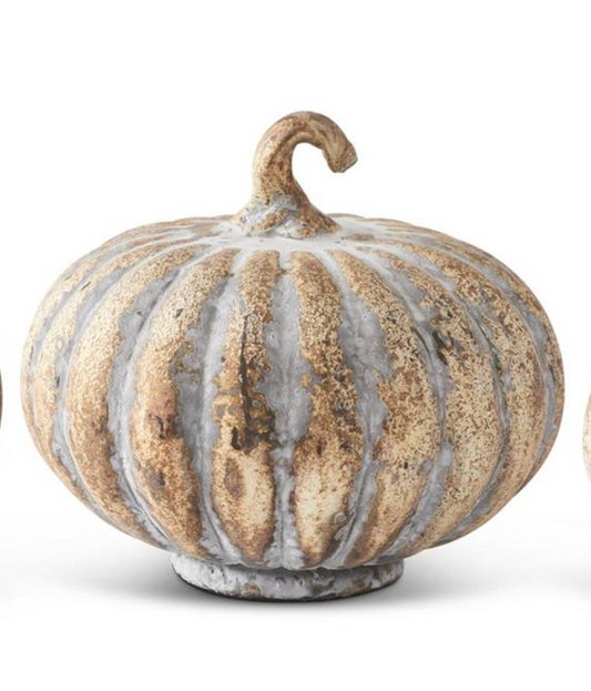 Large Matte Antiqued Gold Mercury Glass Pumpkin