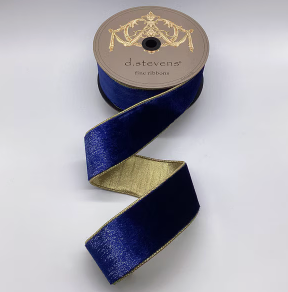 Navy Blue Velvet Ribbon 2.5"