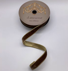 Walnut Velvet Ribbon 1"