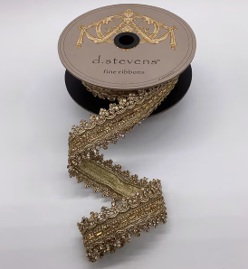 Gold Metalic Jeweled Center