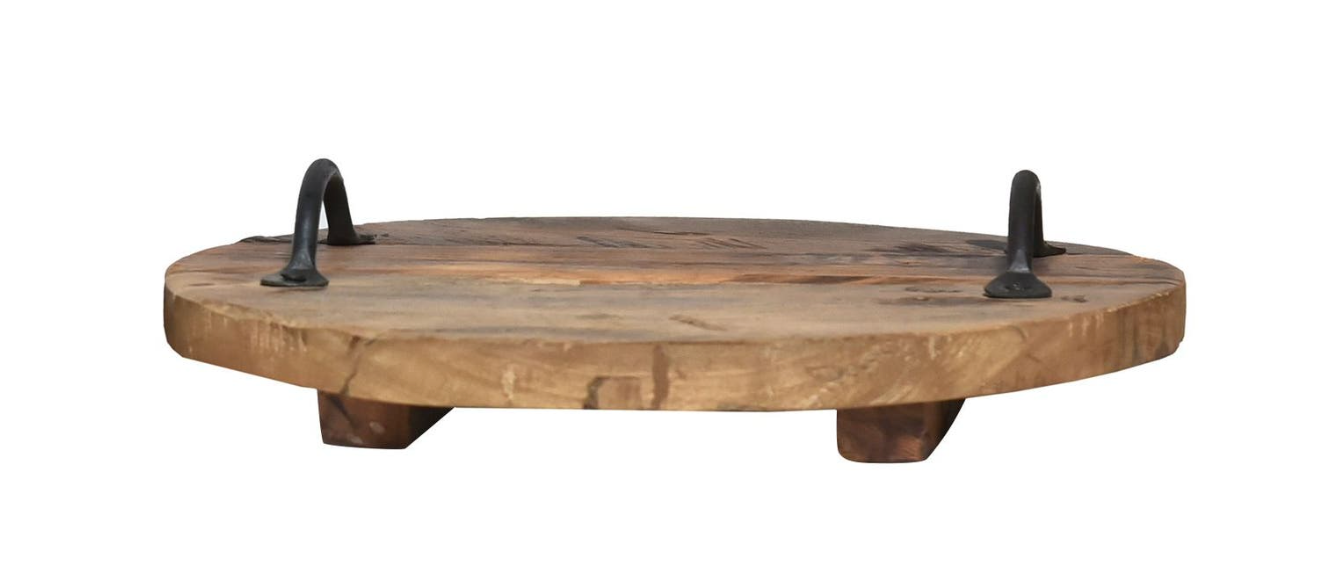 Iron And Rustic Wood Winery Trays