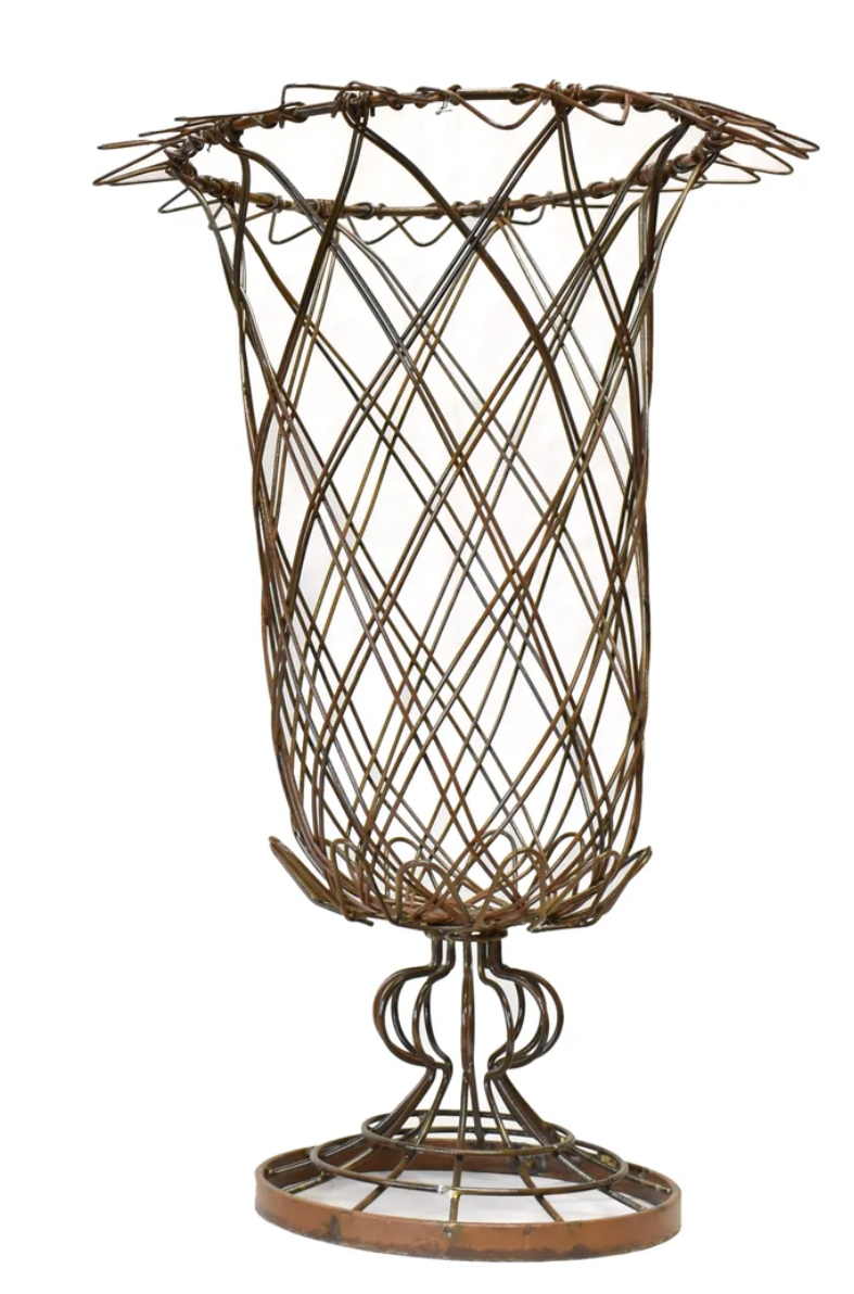 Criss Cross Wire Metal Planter