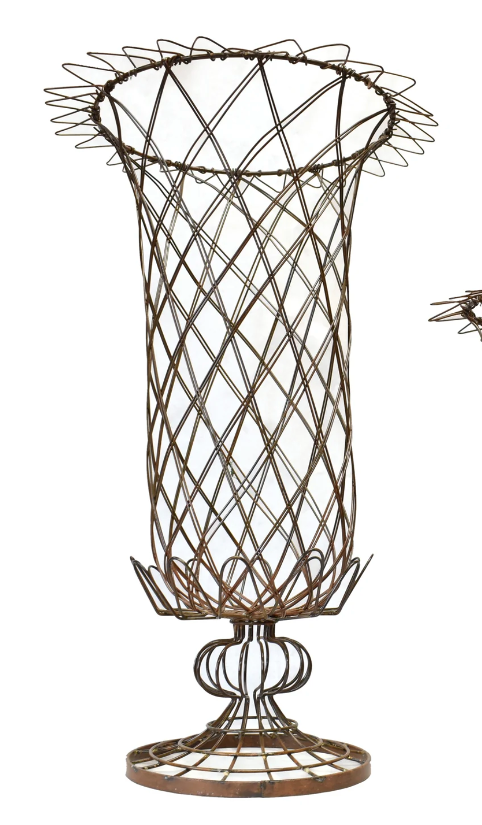Criss Cross Wire Metal Planter