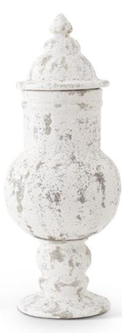 White Glazed Terracotta Vases