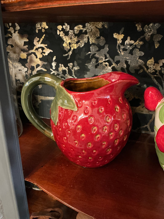 CERAMIC STRAWBERRY PITCHER