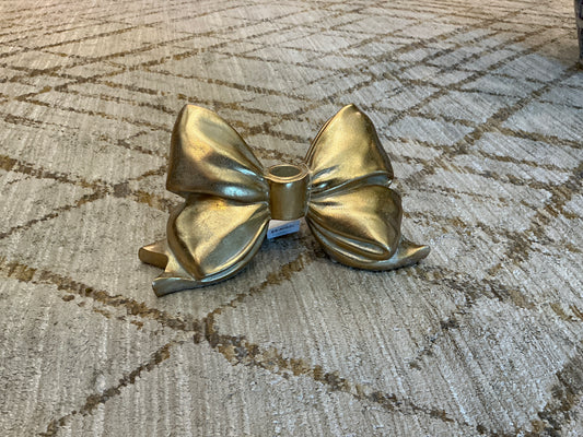 Bow Taper Candle Holder 5" Resin