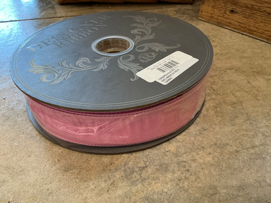 Ribbon - Dupioni Supreme Wired Edge Ribbon, Pink, 1-1/2 Inch, 50 yards