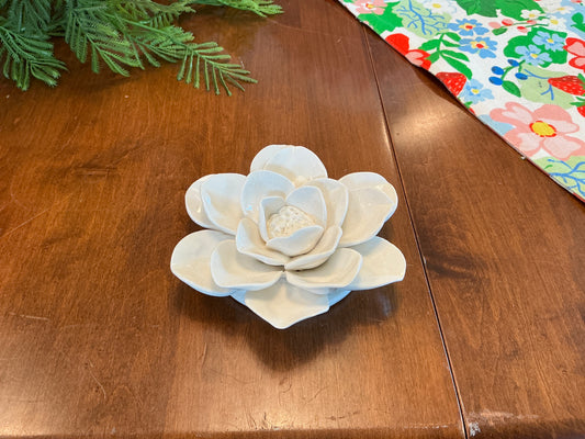 1 Handcrafted Glossy White Wall Hanging Ceram