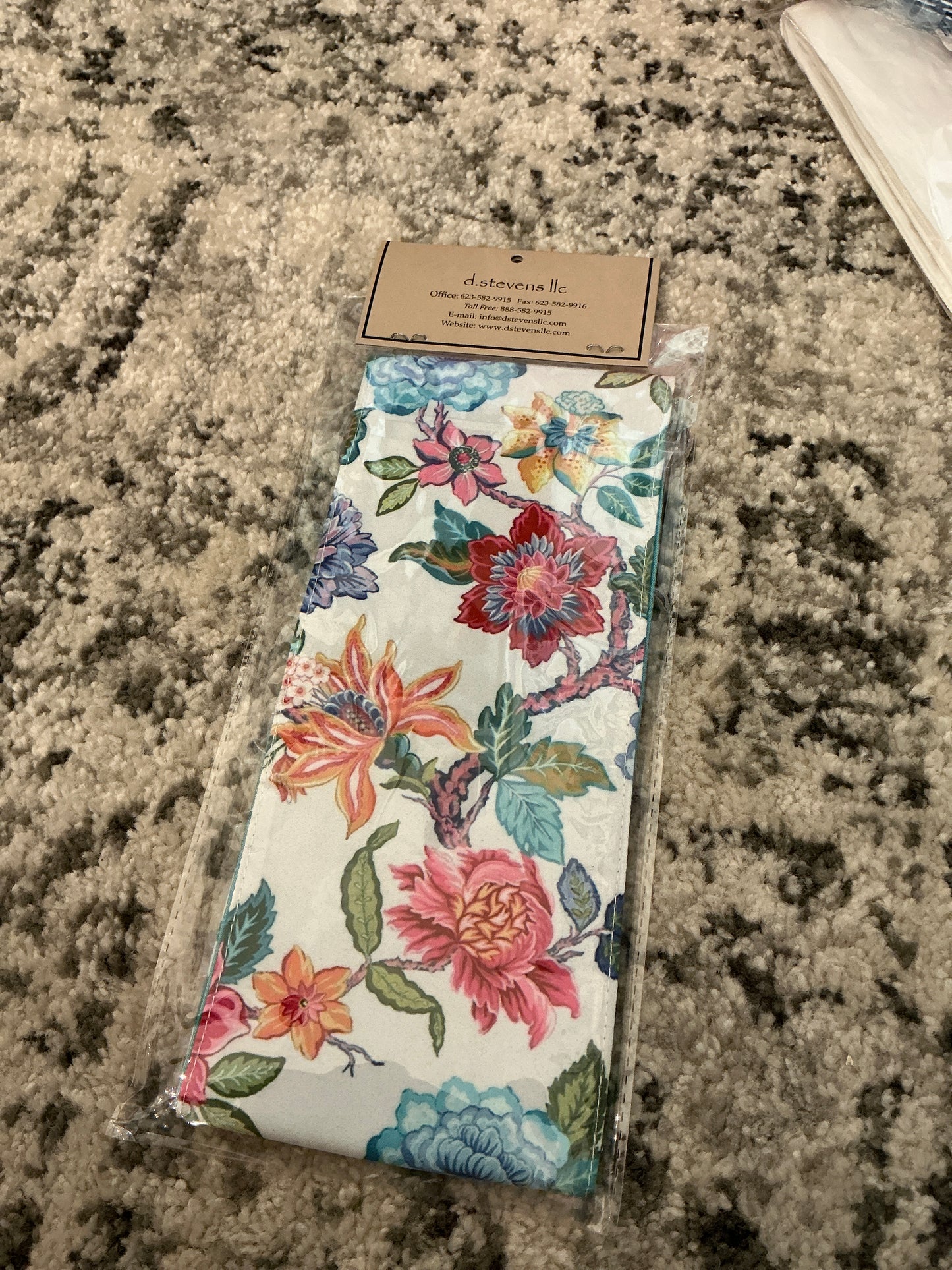 4” x 56“ poplin mix colorful floral sash, pink blue yellow