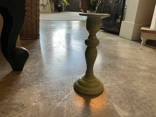 SAGE 9" MTL ENAMEL CANDLESTICK