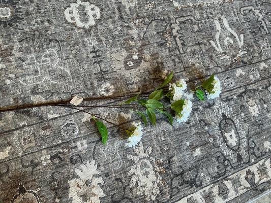 45" White Snowball Hydrangea Branch