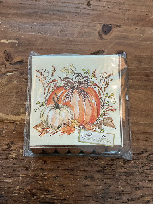 Turkey & Gourds Cocktail Napkin