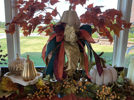 Fall Candlestick Centerpiece