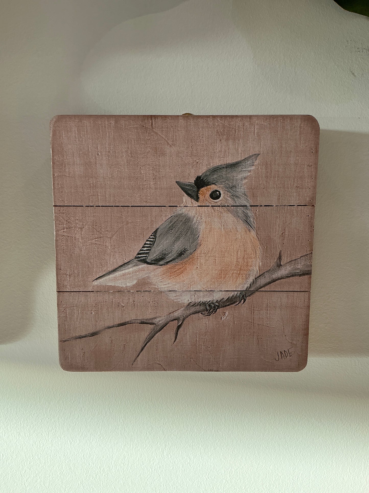 Bird Plaque (4 Asst) 8"H Wood