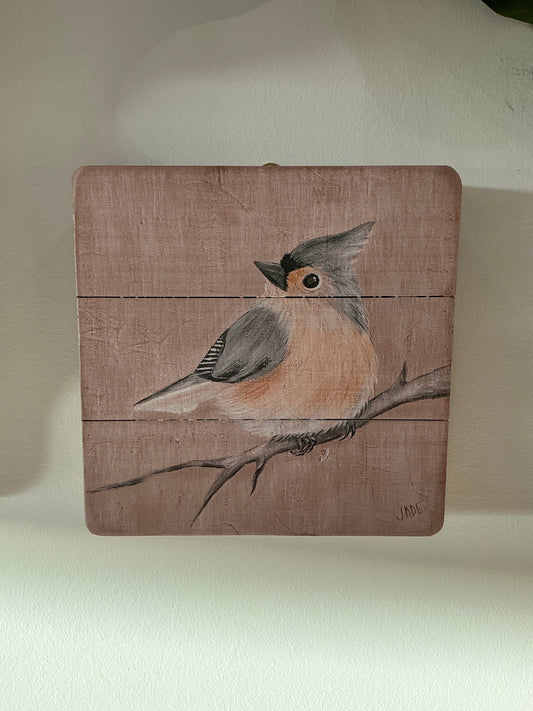Bird Plaque (4 Asst) 8"H Wood