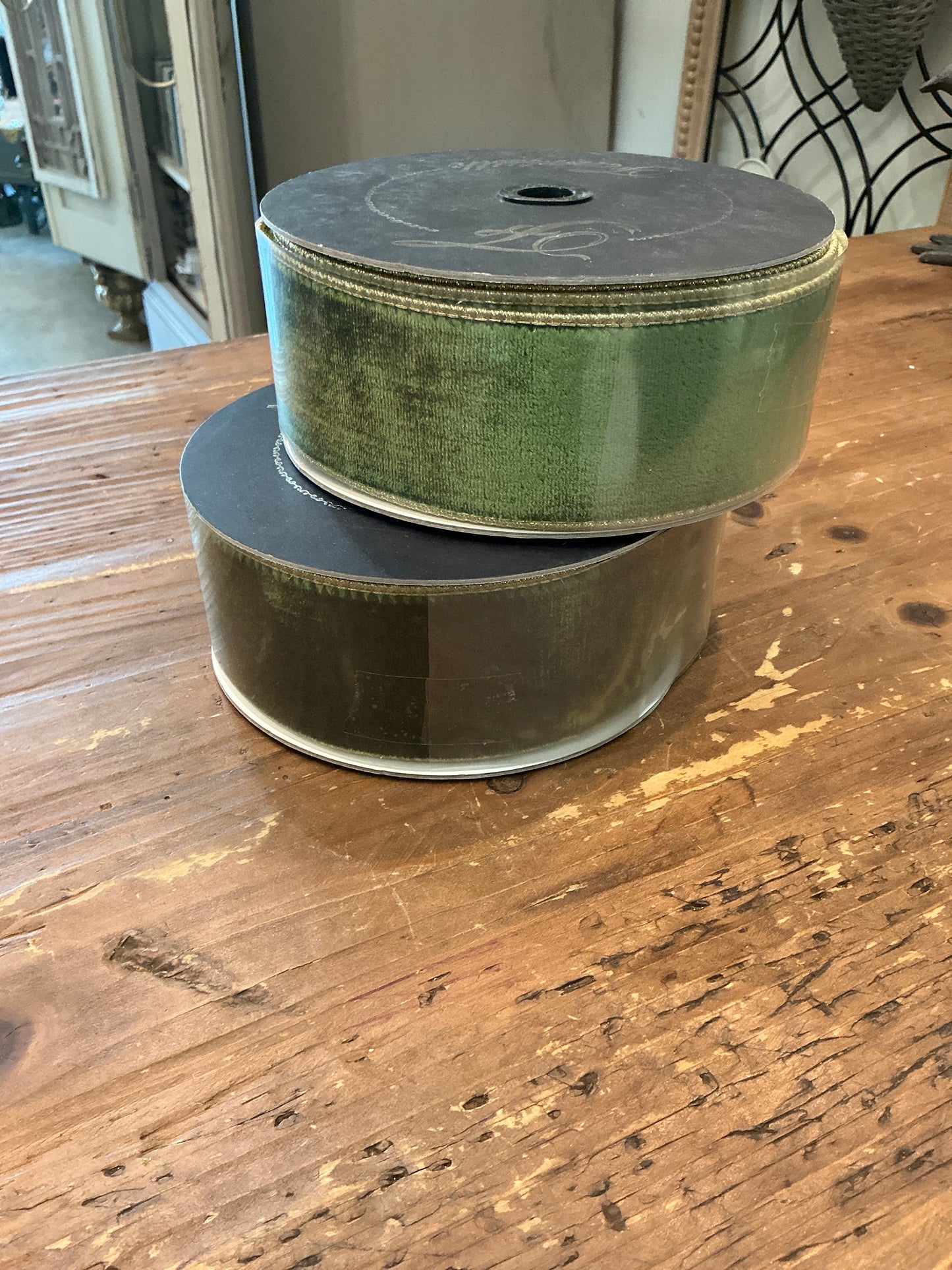 FLASHY VELVET - FOREST GREEN 2.5IN