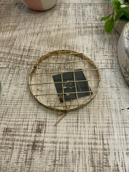Frog Lid Gold Metal with Vases