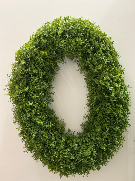 32" Oval Sedum Wreath