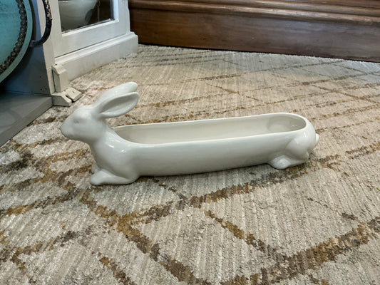 Rabbit Container 15"L x 5.5"H Ceramic