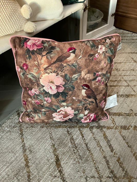 18" Blushing Bird Pillow