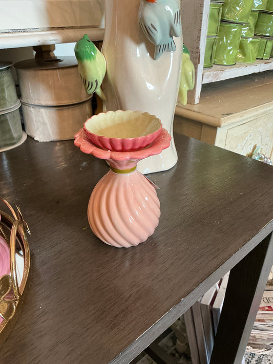 Candle Holder/Vase 6"H Dolomite