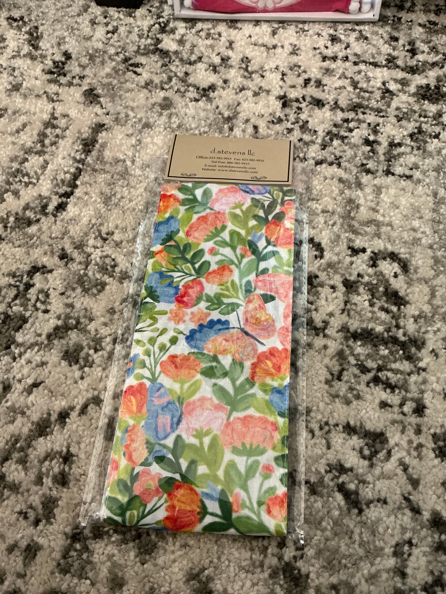 4“ x 56” poplin mix spring floral sash, green pink orange blue