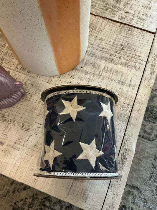 BLRW 4"X5Y AMERICANA STAR RIBBON 