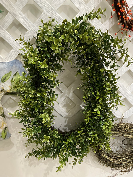 26" Oval Box Wood Wreath