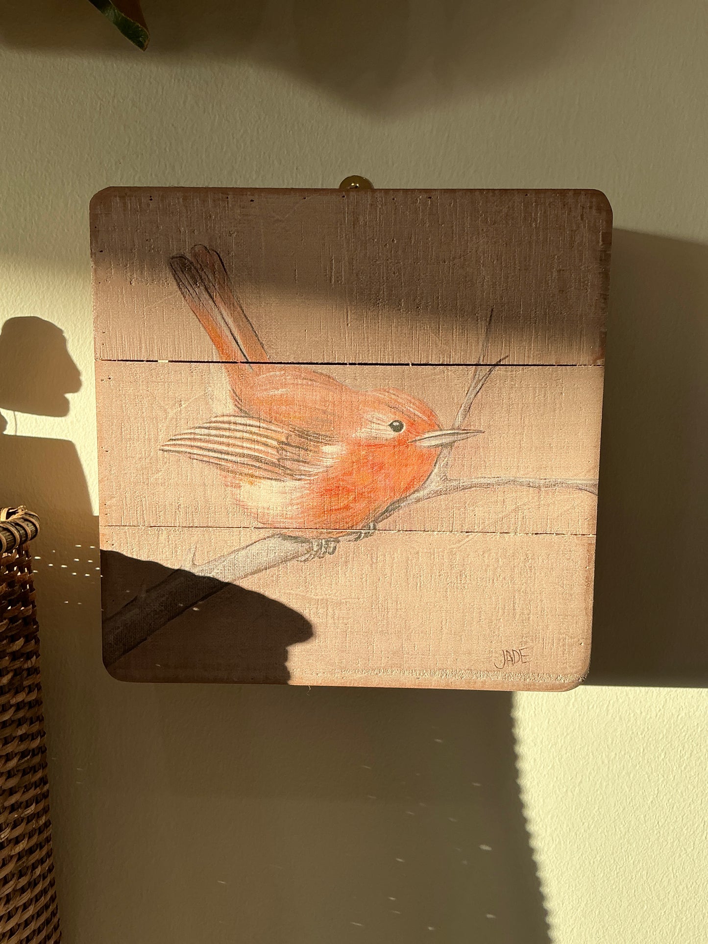 Bird Plaque (4 Asst) 8"H Wood