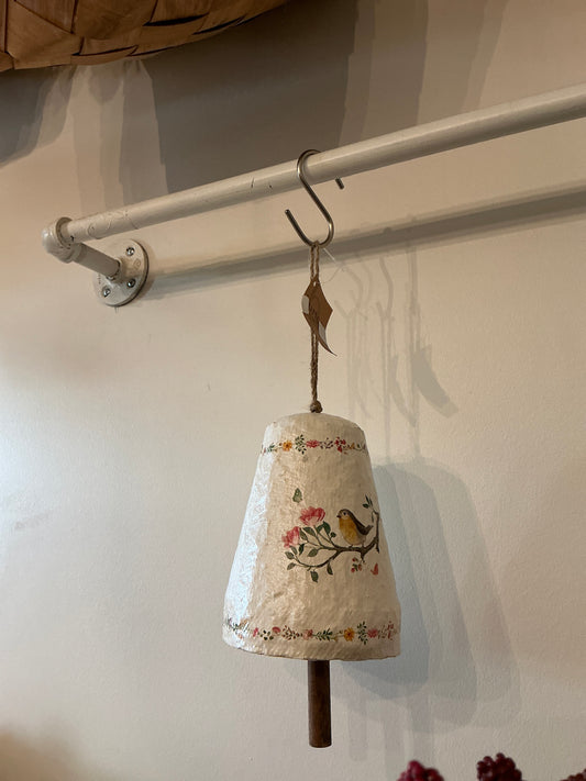 Spring Bird Bell Twine Hanger Ornament