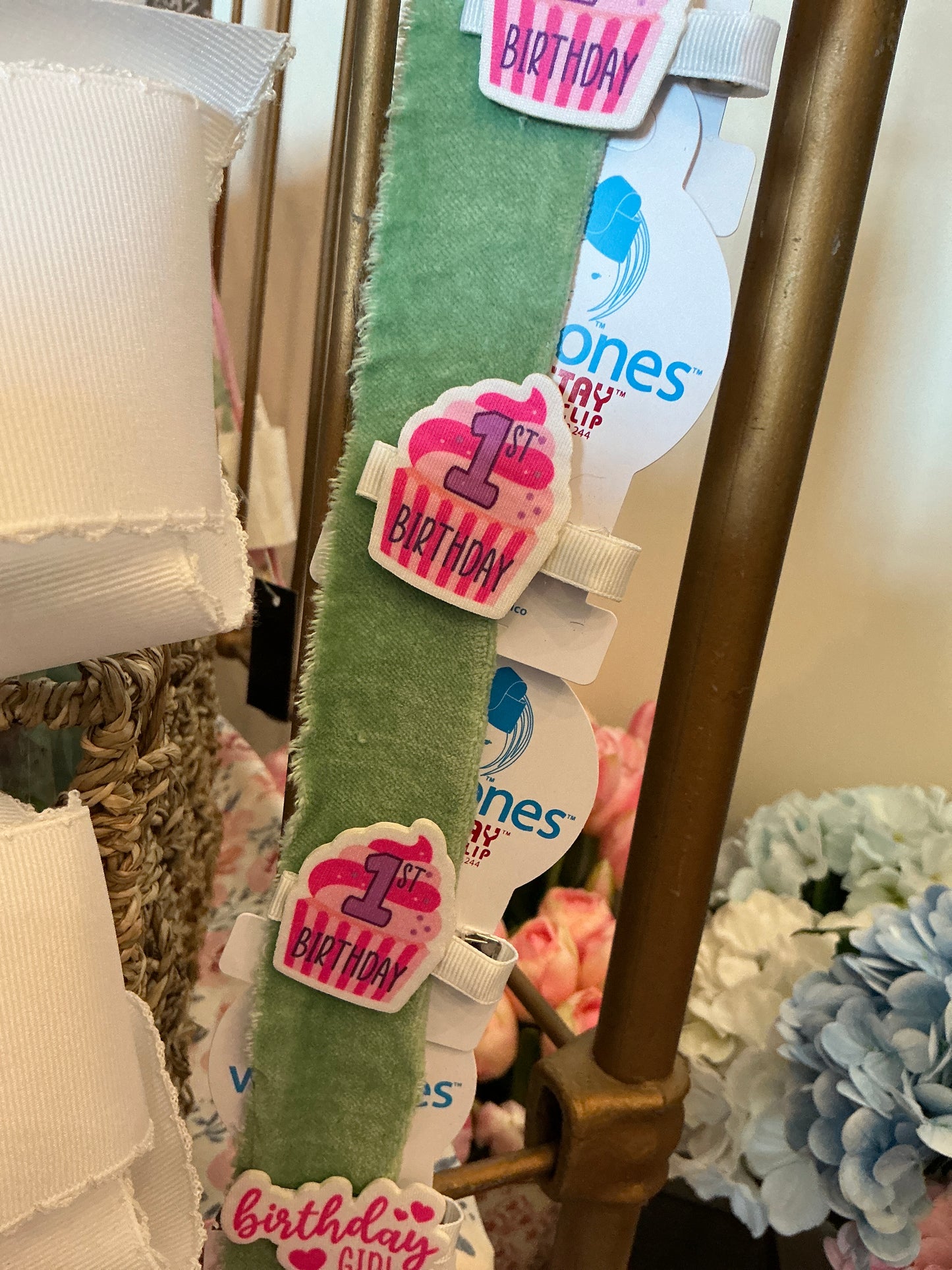 Birthday Bow Clips