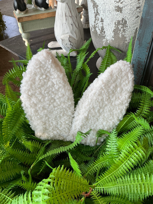 15" Sherpa Bunny Ears Stake