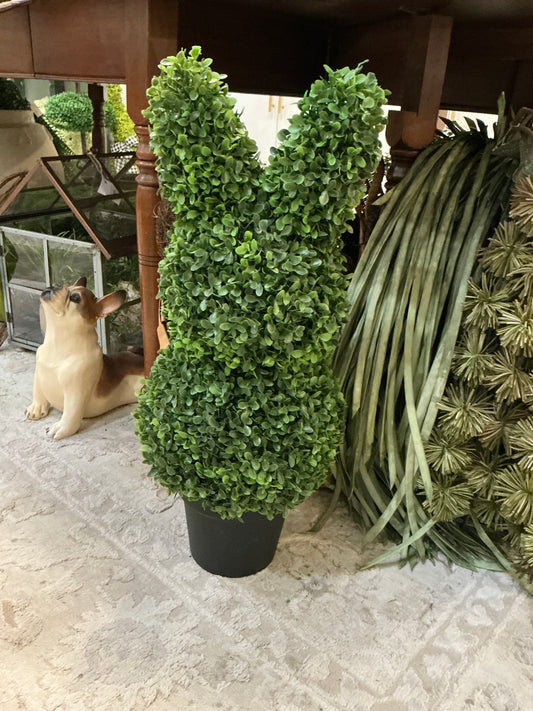 TTGR 26" UV BOXWOOD BUNNY TOPIARY