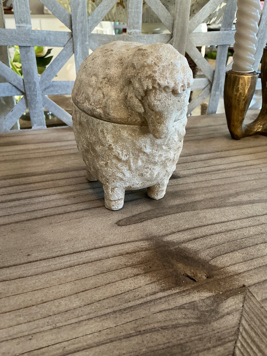 Sheep Box 4.5"L x 4"H Resin
